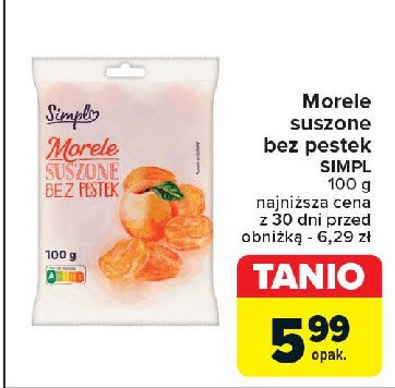 Morele suszone Simpl promocja