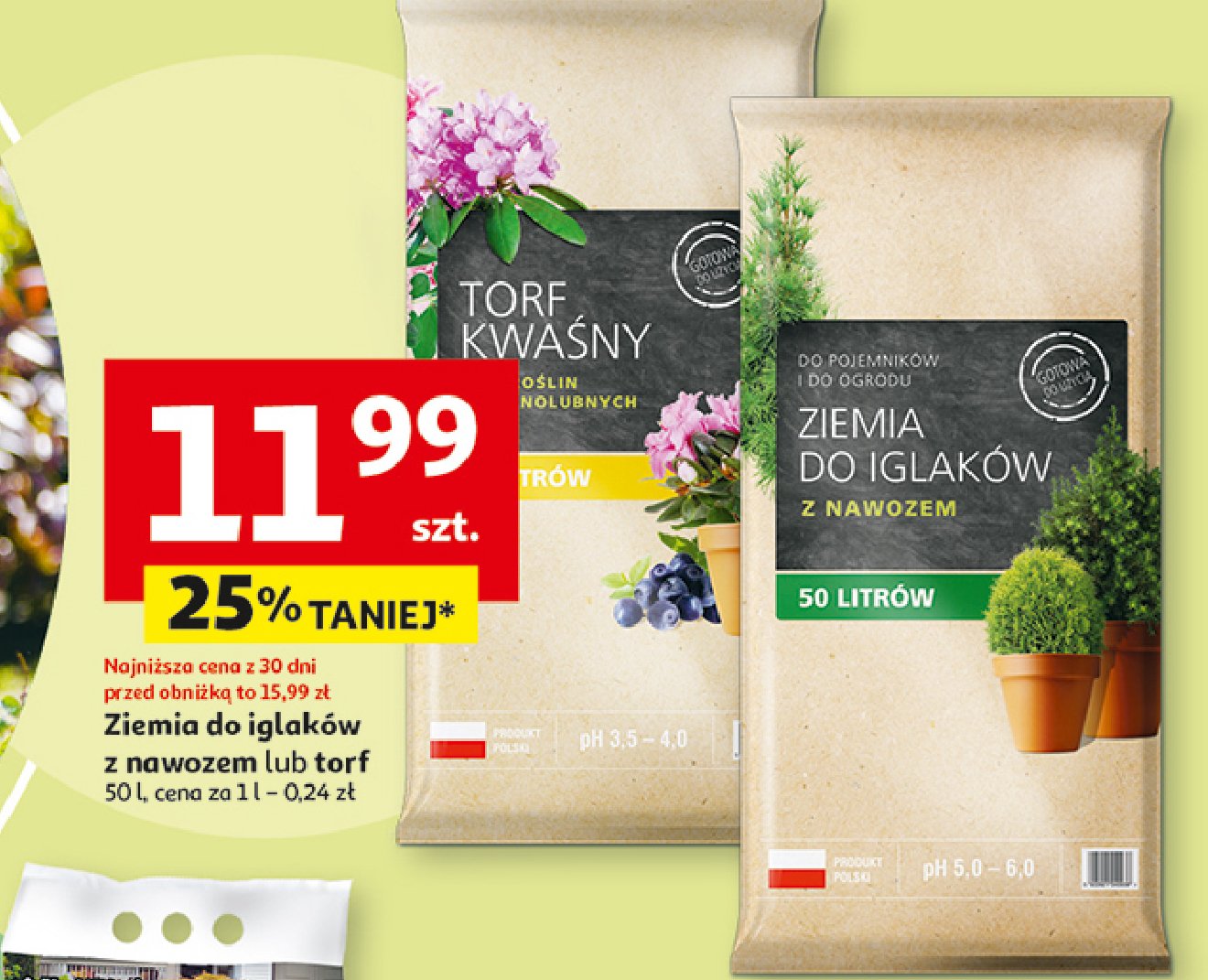 Torf kwaśny do kwiatów promocja