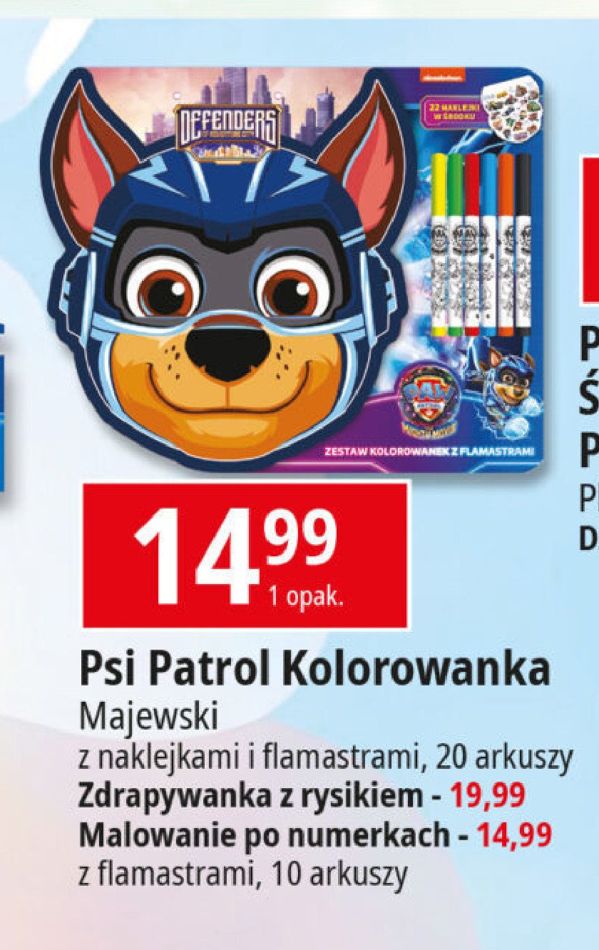 Malowanie po numerkach psi patrol promocja