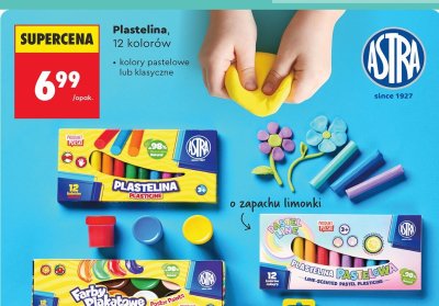 Plastelina ASTRA 12 kolorów promocja w Biedronka