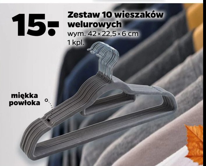 Wieszak welurowy promocja