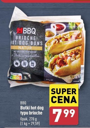 Bułka hot dog brioche Bbq promocja