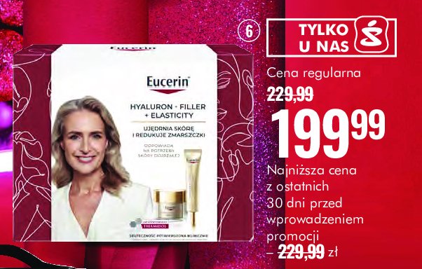 Zestaw w pudełku hyaluron filler + elasticity: krem na noc 50 ml + krem pod oczy 15 ml EUCERIN promocja w Super-Pharm