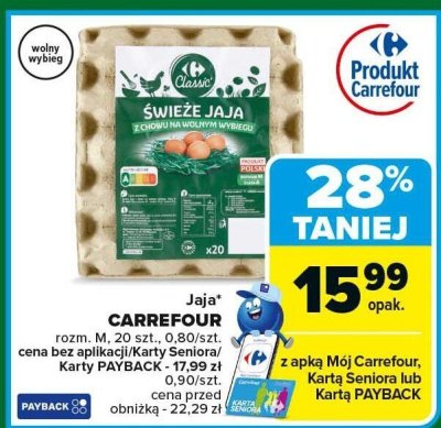 Jaja świeże CARREFOUR promocja w Carrefour