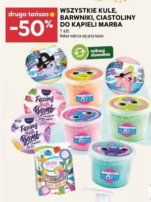 Kule, barwniki, ciastoliny do kąpieli Marba promocja w Stokrotka