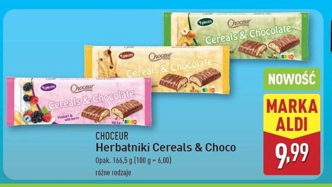 Baton z orzechami Choceur promocja w Aldi