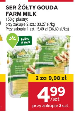 Ser gouda Farm milk promocja