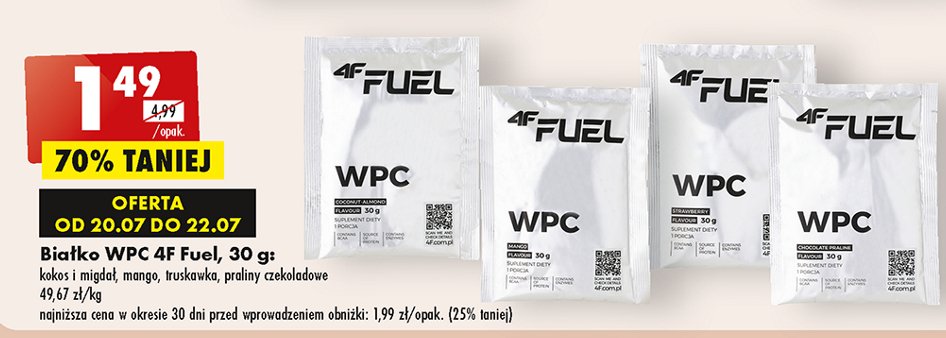 Białko wpc kokos i migdał 4f fuel promocja