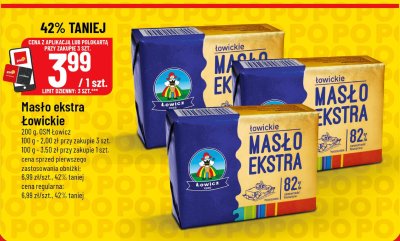 Masło ekstra Łowickie promocja w POLOmarket