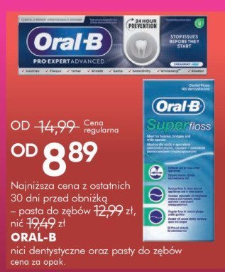ORAL-B nici dentystyczne oraz pasty do zębów promocja w Super-Pharm