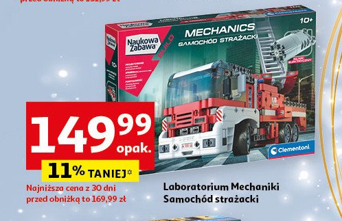 Laboratorium mechaniki samochód strażacki Clementoni promocja w Auchan