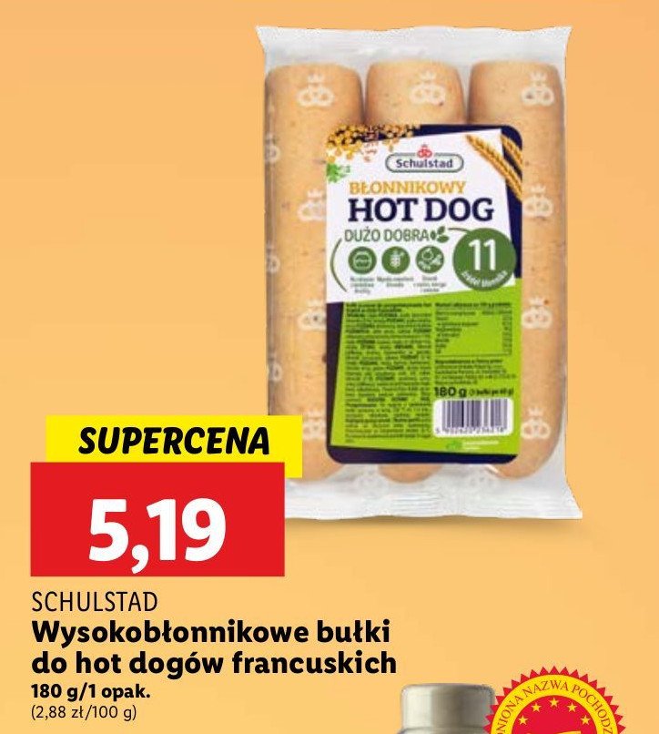 Bułka do hot doga z błonnikiem Schulstad promocja