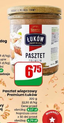 Pasztet wieprzowy Premium Łuków promocja w Dino