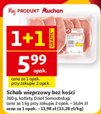 Schab wieprzowy bez kości promocja w Auchan