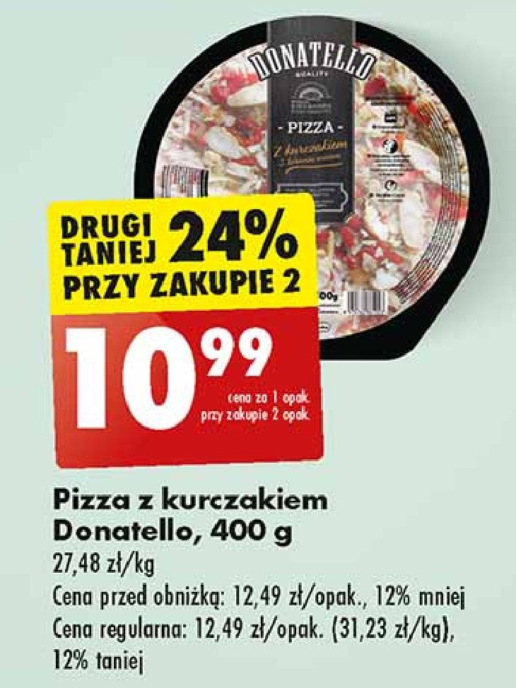 Pizza Donatello z kurczakiem promocja