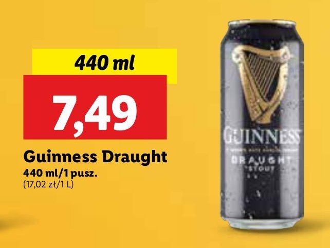 Piwo Guinness draught promocja