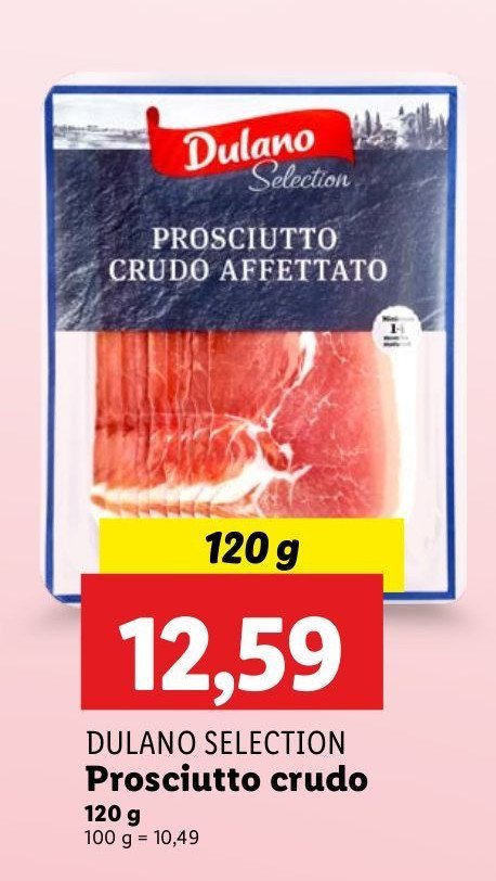 Prosciutto crudo affettato Dulano promocja