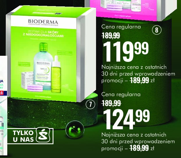 Zestaw w pudełku dla skóry z niedoskonałościami: płyn micelarny 500ml + serum 300 ml + płatki 3 szt Bioderma zestaw promocja w Super-Pharm