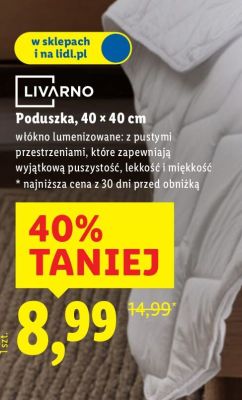 Poduszka 40 × 40 cm promocja w Lidl