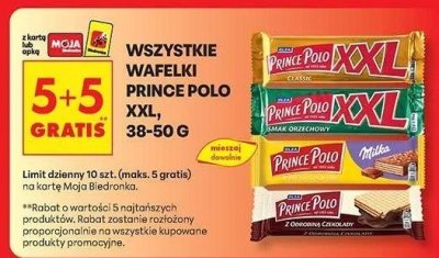 Wafelki XXL wszystkie smaki promocja w Biedronka