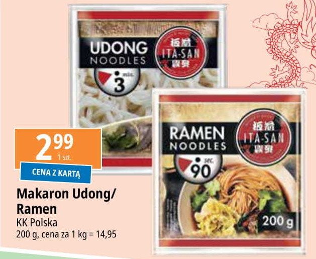 Makaron ramen noodles Ita-san promocja