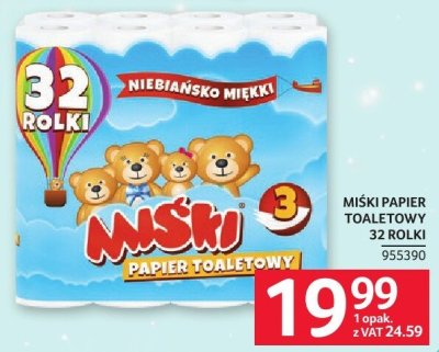 Papier toaletowy Miśki 32 rolki promocja w Selgros