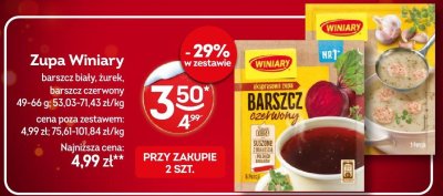 Zupa Winiary barszcz biały, żurek, barszcz czerwony promocja w Żabka