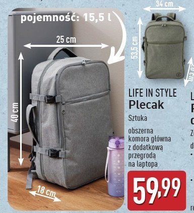 Plecak Live in style promocja w Aldi