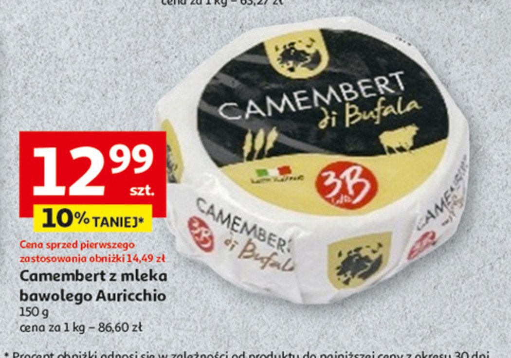 Ser camembert z mleka bawolego AURICCHIO promocja