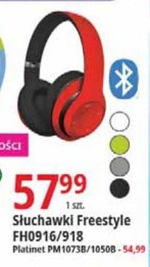 S艂uchawki fh0916 czerwone Platinet promocja