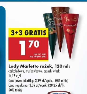 Lody czekoladowe Marletto promocja