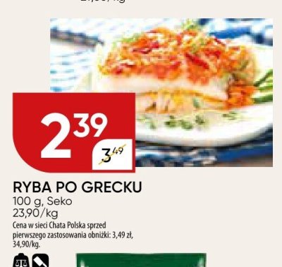 Ryba po grecku promocja w Chata Polska