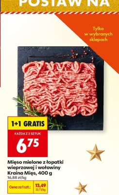 Mięso mielone z łopatki wieprzowej i wołowiny Kraina Mięs promocja w Biedronka
