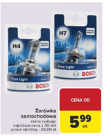 Żarówki samochodowe h4 Bosch promocja w Carrefour