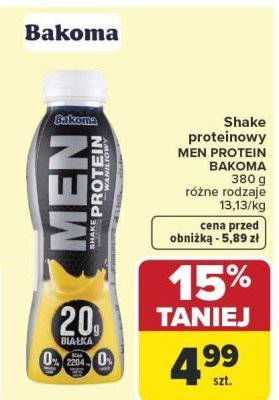 Shake proteinowy MEN PROTEIN BAKOMA promocja w Carrefour