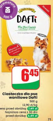 Ciasteczka dla psa waniliowe  promocja w Dino