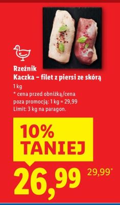 Kaczka - filet z piersi ze skórą promocja w Lidl