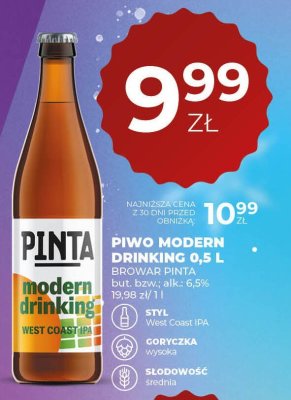 Piwo promocja w Duży Ben