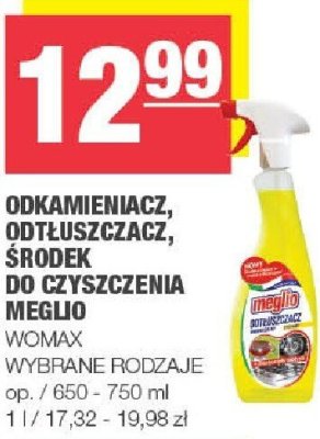 Odkamieniacz, odtłuszczacz środek do czyszczenia mebli WOMAX wybrane rodzaje promocja w SPAR