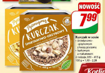 Kurczak w sosie kurkowym z makaronem Pyszniejemy promocja