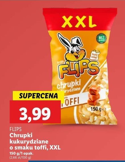 Chrupki kukurydziane toffi Flips promocja