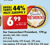 Ser camembert lekki z bazylią President promocja