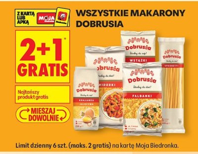 Makaron Dobrusia wszystkie makarony promocja w Biedronka