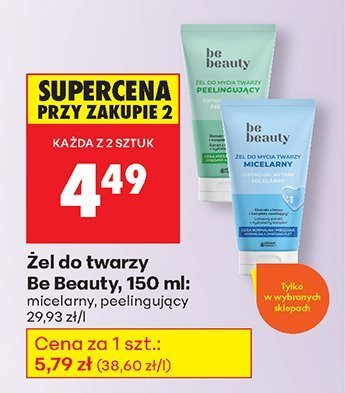 Żel do twarzy Be Beauty, 150 ml peelingujący promocja w Biedronka