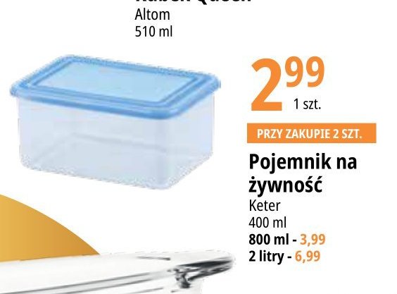 Pojemnik prostok膮tny 400 ml Keter promocja