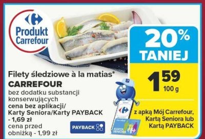 Filety śledziowe à la matias Carrefour promocja w Carrefour