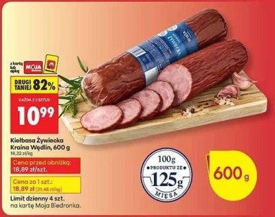 Kiełbasa Żywiecka  600g promocja w Biedronka