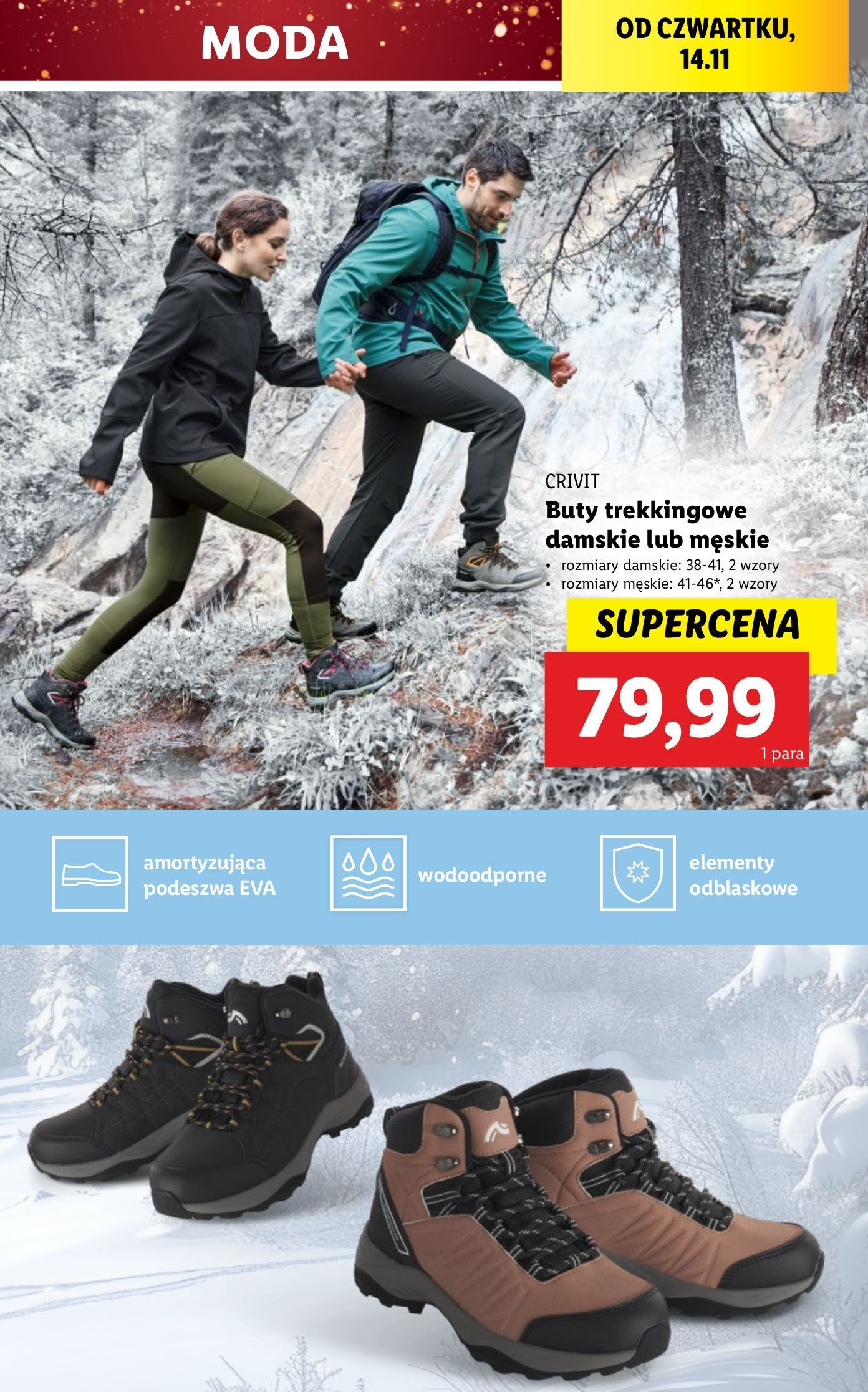 Buty trekkingowe 41-46 Crivit promocja w Lidl