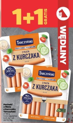 Parówki z fileta z kurczaka 1+1 GRATIS promocja w Netto