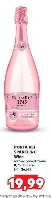 Wino Porta rei 1745 sparkling promocja w Kaufland